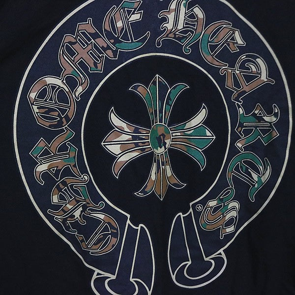 CHROME HEARTS Camo Horseshoe Cemetery Long Black Camo Size M