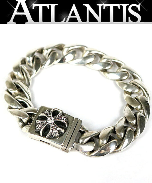 CHROME HEARTS Classic Link Pave Diamond Box ID Bracelet