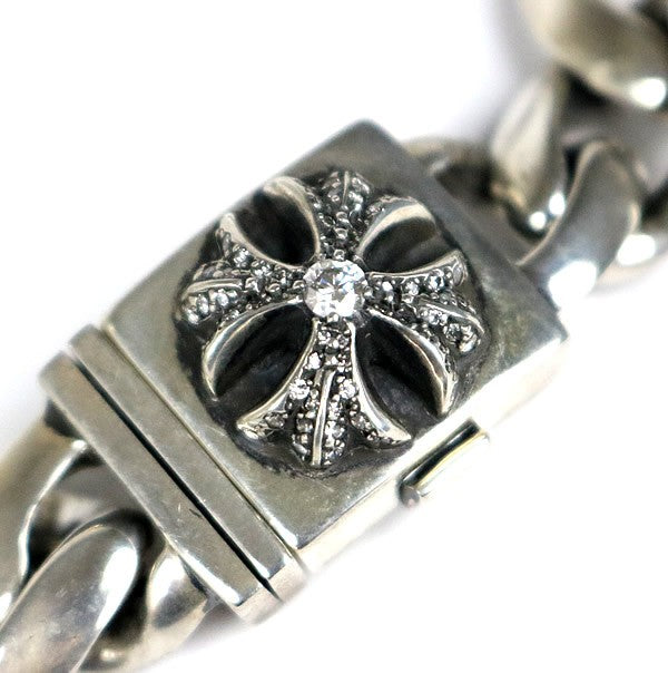 CHROME HEARTS Classic Link Pave Diamond Box ID Bracelet