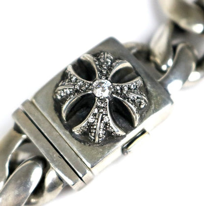 CHROME HEARTS Classic Link Pave Diamond Box ID Bracelet