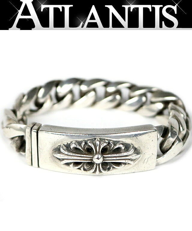 CHROME HEARTS Classic Link Floral Cross ID Bracelet