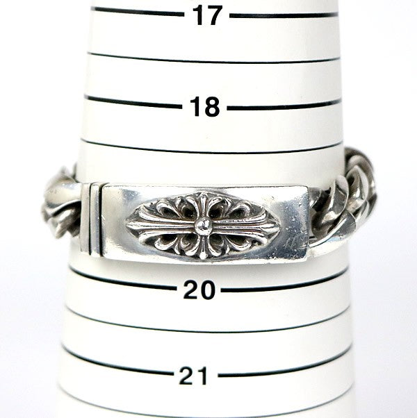 CHROME HEARTS Classic Link Floral Cross ID Bracelet