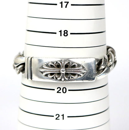 CHROME HEARTS Classic Link Floral Cross ID Bracelet