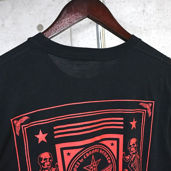 CHROME HEARTS Foti T-Shirt Black/Red Cotton Size M