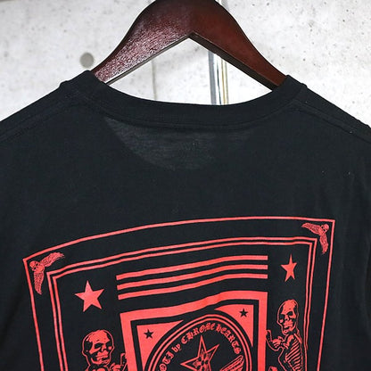 CHROME HEARTS Foti T-Shirt Black/Red Cotton Size M