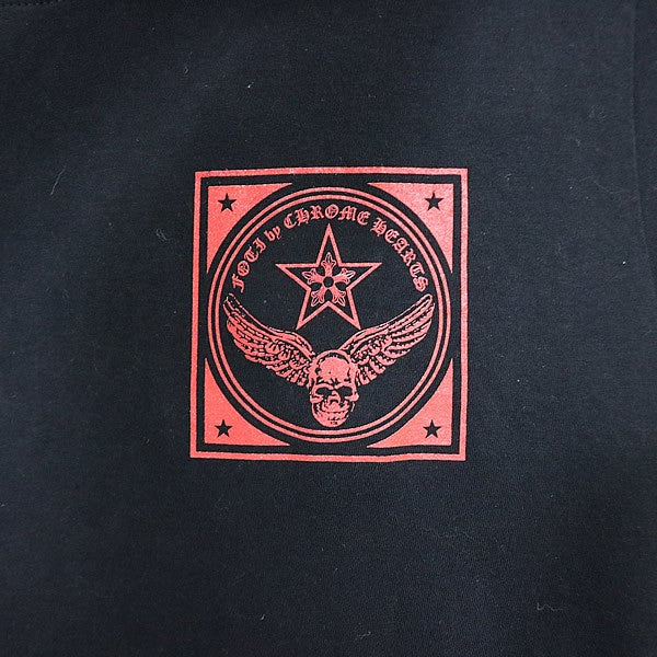 CHROME HEARTS Foti T-Shirt Black/Red Cotton Size M