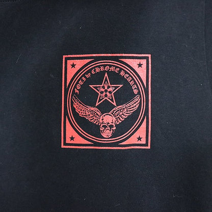 CHROME HEARTS Foti T-Shirt Black/Red Cotton Size M
