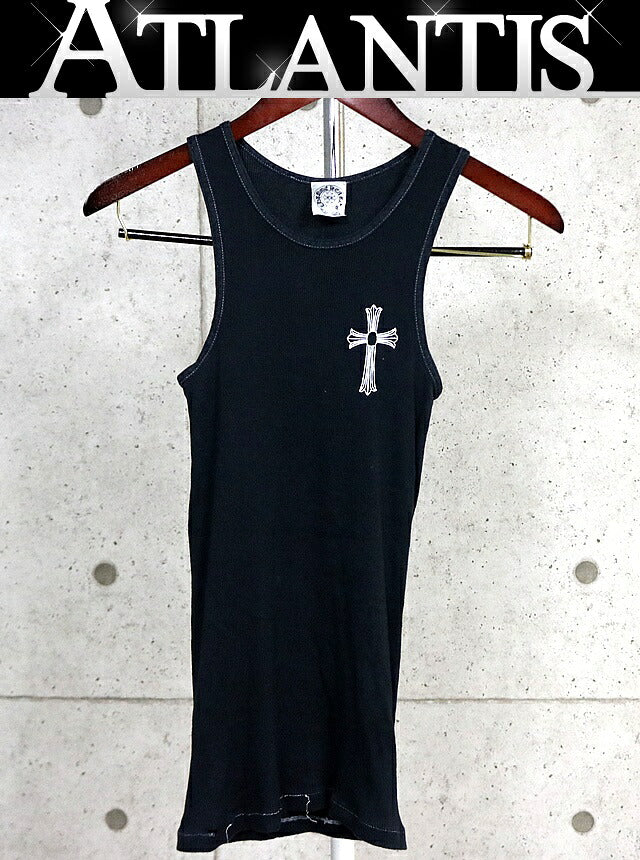 CHROME HEARTS Vintage NYC "FUCK YOU" Cross Top Black Size S