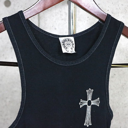 CHROME HEARTS Vintage NYC "FUCK YOU" Cross Top Black Size S