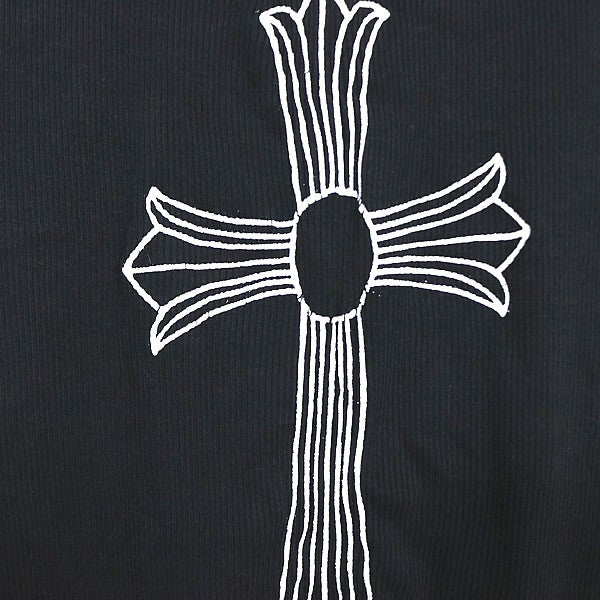CHROME HEARTS Old "FUCK YOU" Large Cross Top Black Size L