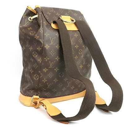 Louis Vuitton Montsouris GM Monogram Backpack Gold HW Brown