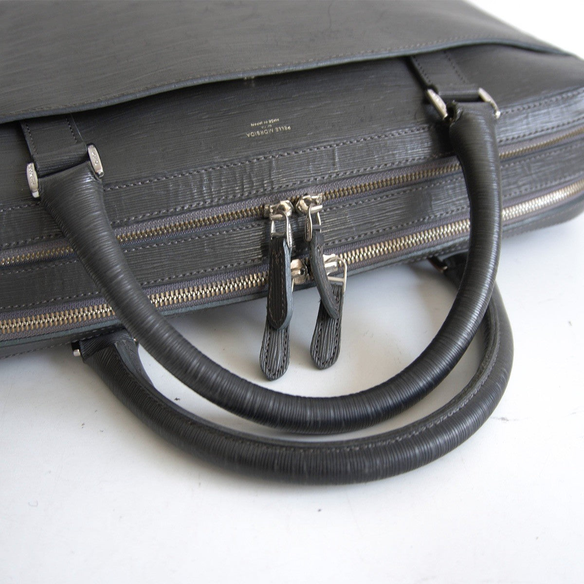 PELLE MORBIDA CAPITANO 2-Way Brief Bag gray Size ONE SIZE