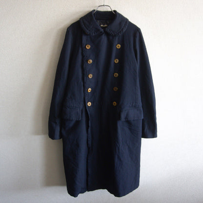 COMME des GARCONS Polyester Round Collar Coat Dark Size S