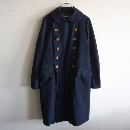 COMME des GARCONS Polyester Round Collar Coat Dark Size S