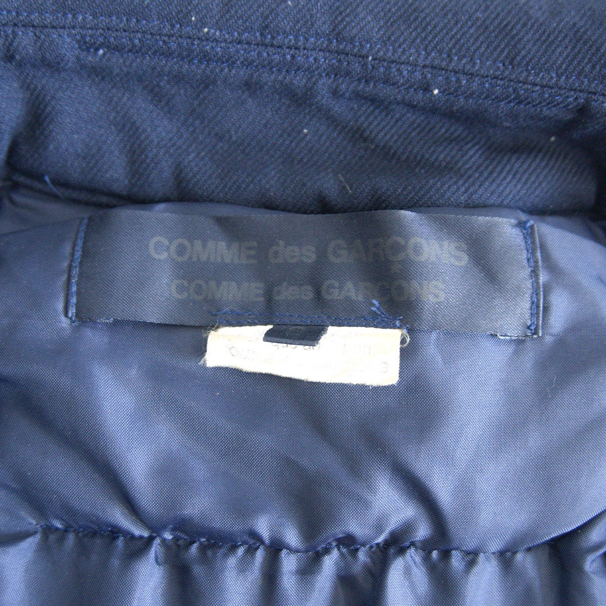 COMME des GARCONS Polyester Round Collar Coat Dark Size S