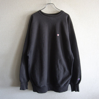 CHAMPION 90s Reverse Weave Sweatshirt Black Made in Size XXL
