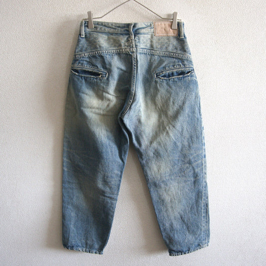 mina perhonen always Flock Print Roll-Up Denim Pants Size 34