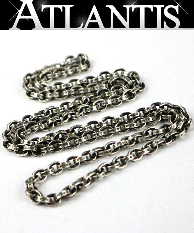 CHROME HEARTS Paperchain Necklace 24" 925 Silver