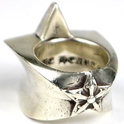 CHROME HEARTS SV925 Large Star Ring Silver Size JP 22