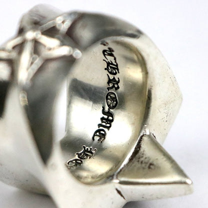 CHROME HEARTS SV925 Large Star Ring Silver Size JP 22
