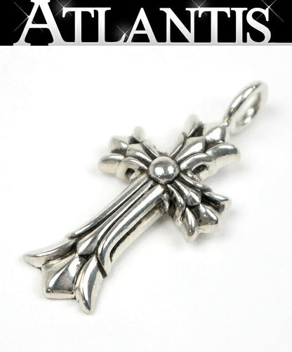 CHROME HEARTS Silver Double CH Cross XS Pendant Top SV925