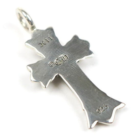 CHROME HEARTS Silver Double CH Cross XS Pendant Top SV925