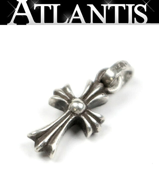 CHROME HEARTS Silver Baby Fat Cross Charm Pendant SV925