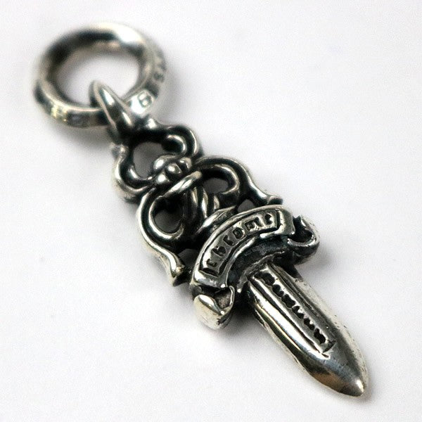 CHROME HEARTS Old #5 Dagger Pave Diamond Pendant 925 Silver