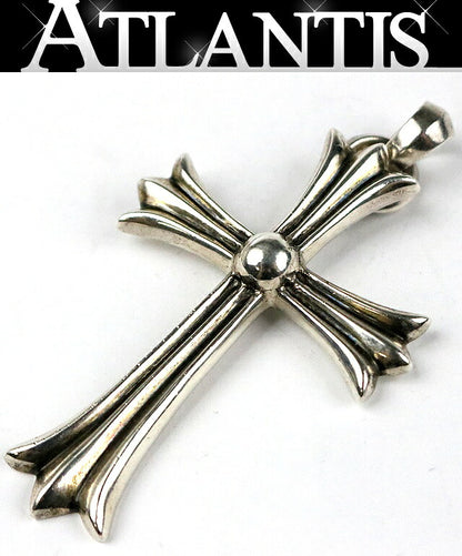 CHROME HEARTS Large Cross w/ Bail Pendant 925 Silver
