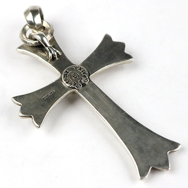 CHROME HEARTS Large Cross w/ Bail Pendant 925 Silver