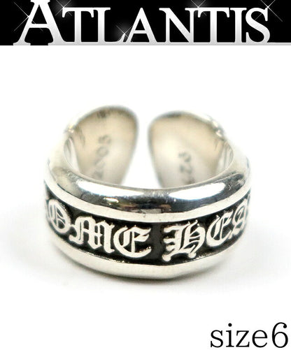 CHROME HEARTS Small Scroll Label Ring SV925 Size JP 6