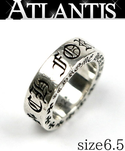 CHROME HEARTS 6mm "FOREVER" Silver Spacer Ring Size JP 6.5
