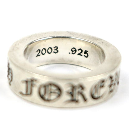 CHROME HEARTS 6mm "FOREVER" Silver Spacer Ring Size JP 6.5