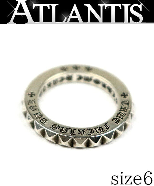 CHROME HEARTS TFP Big Punk Ring Silver SV925 Size JP 6