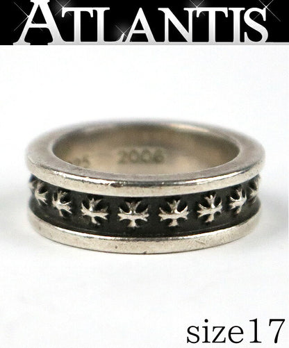 CHROME HEARTS Mini CH Plus Silver Ring SV925 Size JP 17