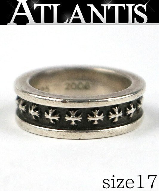 CHROME HEARTS Mini CH Plus Silver Ring SV925 Size JP 17