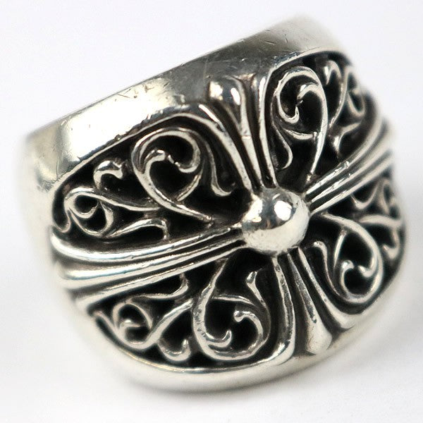 CHROME HEARTS SV925 Classic Oval Cross Ring Size JP 22