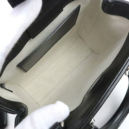 GUCCI GG Embossed Mini Tote Shoulder Bag Leather Black