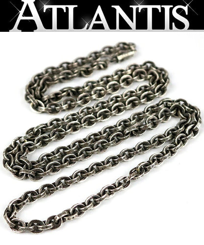 CHROME HEARTS Paperchain Necklace 30" 925 Silver