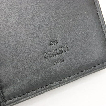 Berluti Santal Scritto Calligraphy Zip Wallet Black