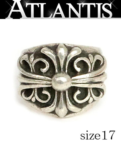 CHROME HEARTS SV925 Keeper Ring Silver Size JP 17