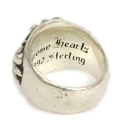 CHROME HEARTS SV925 Keeper Ring Silver Size JP 17