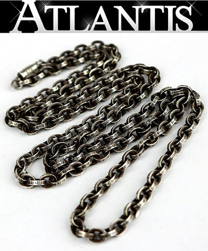 CHROME HEARTS Paperchain Necklace 30" 925 Silver