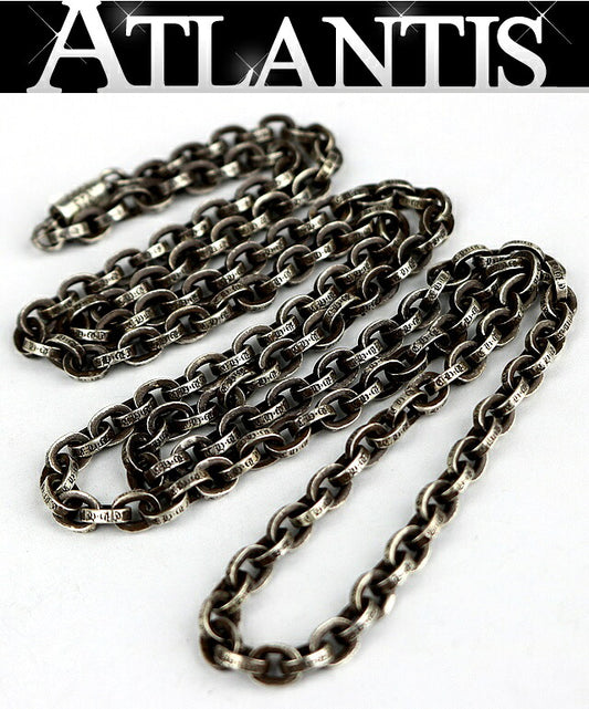 CHROME HEARTS Paperchain Necklace 30" 925 Silver