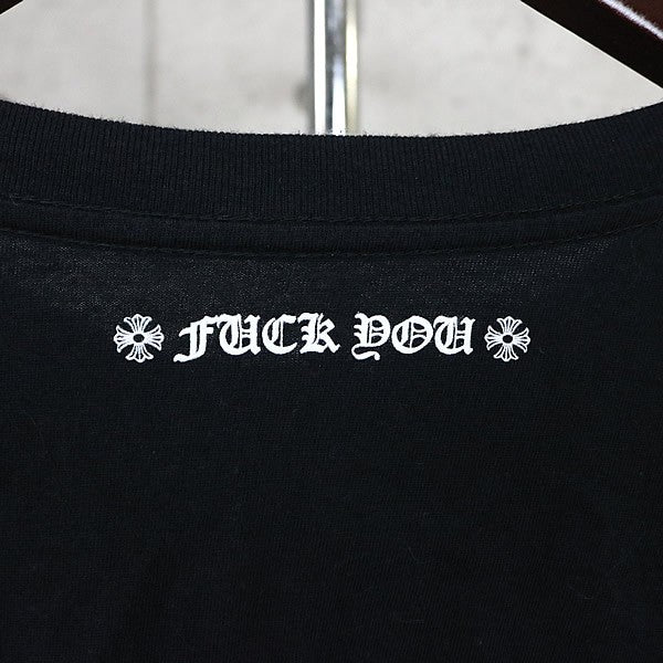 CHROME HEARTS Sleeve Floral Cross Horseshoe Tee Black Size L