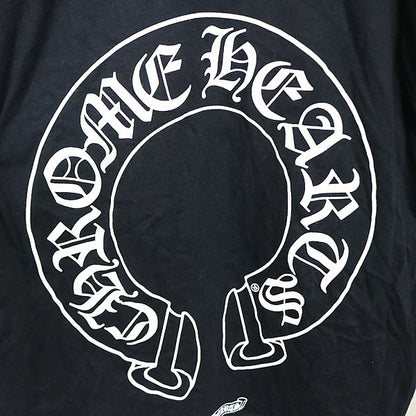 CHROME HEARTS Sleeve Floral Cross Horseshoe Tee Black Size L