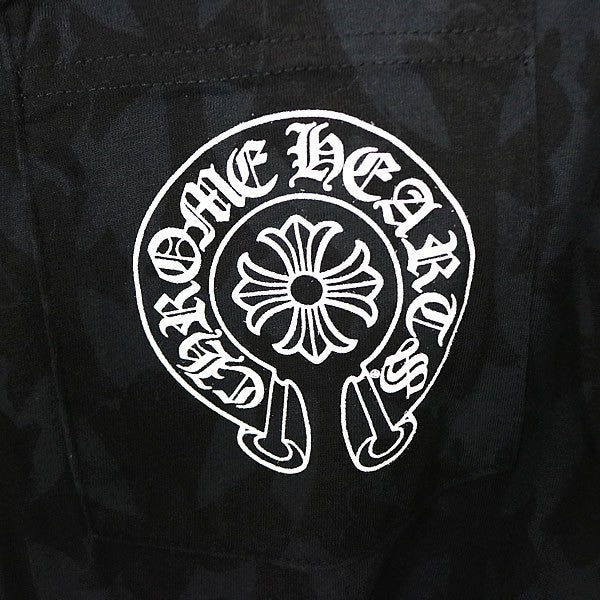 CHROME HEARTS Black CH Cross Floral Sleeve Shirt Size L