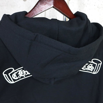 CHROME HEARTS Scroll Label Cotton Hoodie Black Size L