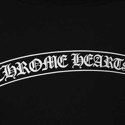 CHROME HEARTS Scroll Label Cotton Hoodie Black Size L