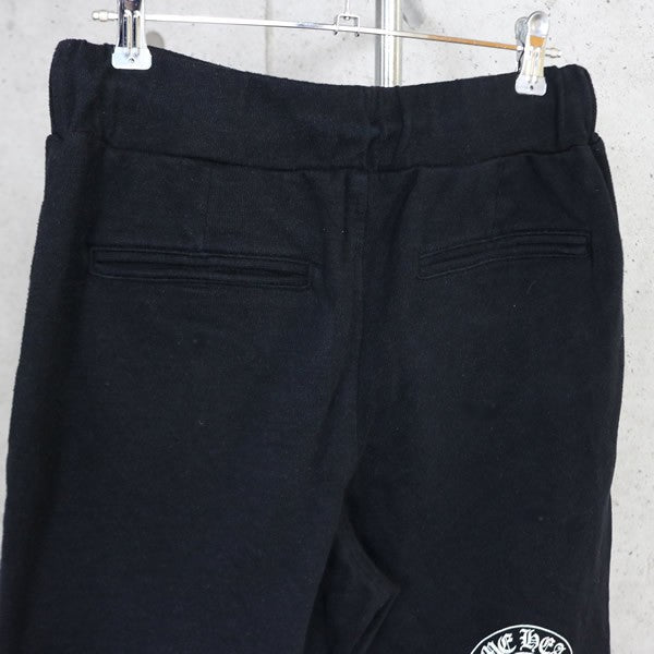 CHROME HEARTS T-Bar Horseshoe Print Shorts Black Sweatshirt Size M